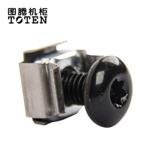 图腾（TOTEN） 图腾机柜六角梅花/内六角螺丝 M6方螺母螺钉 含丝和母 M6螺丝黑色 40套/含丝和母
