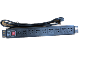 【图腾8位10A PDU】图腾（TOTEN）8位10A PDU 机柜电源分配器 多用插孔pdu电源 机柜专用插座 网络机柜PDU 带开关2米线
